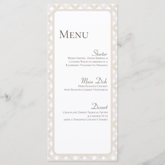 Boho Bruiloft Gepersonaliseerd Bord Menu Kaarten (Voorkant)