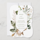 Boho Bruiloft herfst uitnodiging (Voorkant)