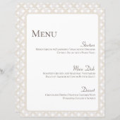 Boho Bruiloft Menu Kaart 8 1/2" X 11" (Voorkant / Achterkant)