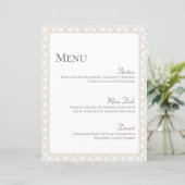Boho Bruiloft Menu Kaart 8 1/2" X 11" (Staand voorkant)
