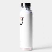 Boho Bruiloft Neutraal Bloemen Bridesmaid Waterfles (Links)