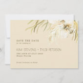 Boho bruiloft pampas gras moderne bruiloft save the date (Voorkant)