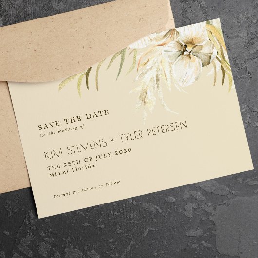 Boho bruiloft pampas gras moderne bruiloft save the date
