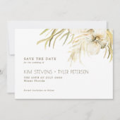 Boho bruiloft pampas gras moderne bruiloft save the date (Voorkant)