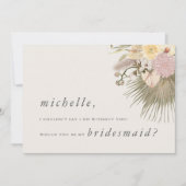 Boho Bruiloft Pampas Gras Orchidee Palm Protea Kaart (Voorkant)