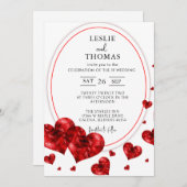 Boho bruiloft, pampas gras set, moderne bruiloft kaart (Voorkant / Achterkant)