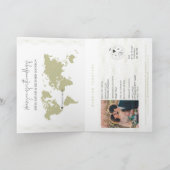 Boho Bruiloft Paspoort Sage Wereldkaart (Binnen)