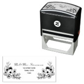 Boho bruiloft retouradres  zelfinktende stempel (In situ)