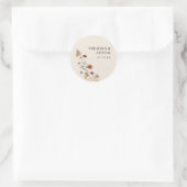 Boho Bruiloft Ronde Sticker (Tas)