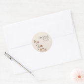 Boho Bruiloft Ronde Sticker (Envelop)