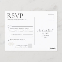 Boho bruiloft RSVP Briefkaart