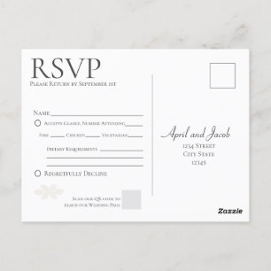Boho bruiloft RSVP Briefkaart