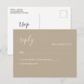 Boho bruiloft RSVP Briefkaart (Voorkant / Achterkant)