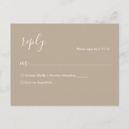 Boho bruiloft RSVP Briefkaart
