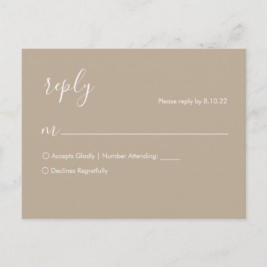 Boho bruiloft RSVP Briefkaart (Voorkant)
