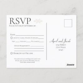 Boho Bruiloft RSVP Briefkaart Invoegen