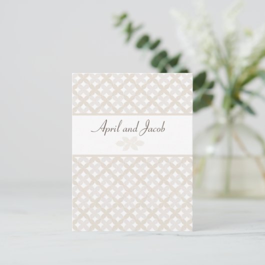 Boho Bruiloft RSVP Briefkaart Invoegen (Staand voorkant)