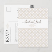 Boho Bruiloft RSVP Briefkaart Invoegen (Voorkant / Achterkant)