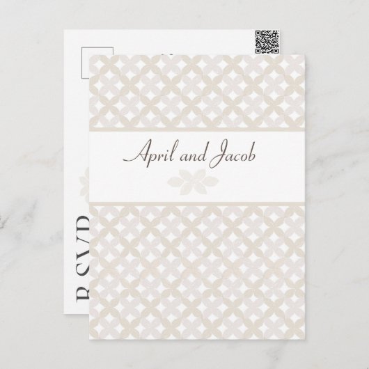Boho Bruiloft RSVP Briefkaart Invoegen (Voorkant / Achterkant)