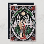 Boho bruiloft RSVP Kaart (Voorkant / Achterkant)