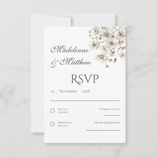 Boho bruiloft RSVP kaart (Voorkant)