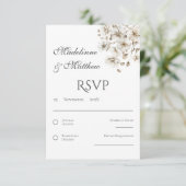 Boho bruiloft RSVP kaart (Staand voorkant)