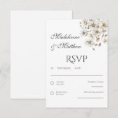 Boho bruiloft RSVP kaart (Voorkant / Achterkant)
