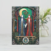 Boho bruiloft RSVP Kaart (Staand voorkant)