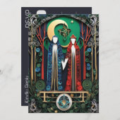 Boho bruiloft RSVP Kaart (Voorkant / Achterkant)