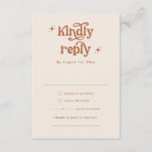 Boho bruiloft RSVP Kaarten (Voorkant)