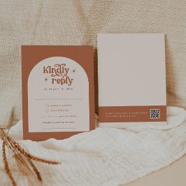 Boho bruiloft RSVP Kaarten