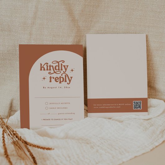 Boho bruiloft RSVP Kaarten