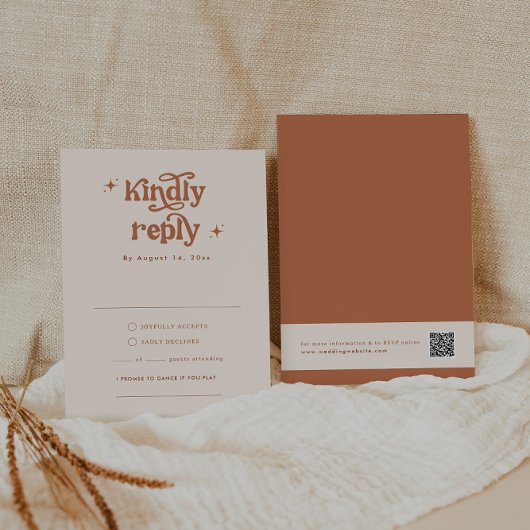 Boho bruiloft RSVP Kaarten