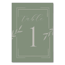 Boho Bruiloft Sage Groen Foilage Tafelnummers