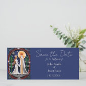 Boho Bruiloft Save the Date (Staand voorkant)