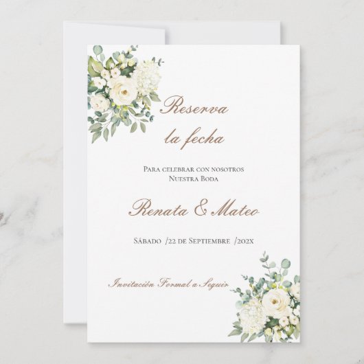 Boho Bruiloft Save the Date (Voorkant)