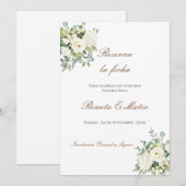 Boho Bruiloft Save the Date (Voorkant / Achterkant)