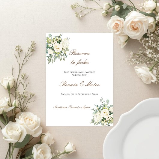Boho bruiloft save the date