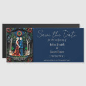Boho Bruiloft Save the Date Magnet Magnetische Uitnodiging (Voorkant / Achterkant)