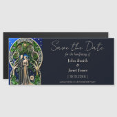 Boho Bruiloft Save the Date Magnet Magnetische Uitnodiging (Voorkant / Achterkant)