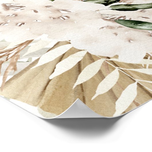 Boho Bruiloft Spaans Welkomstbord Poster (Hoek)