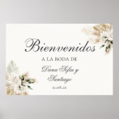 Boho Bruiloft Spaans Welkomstbord Poster (Voorkant)