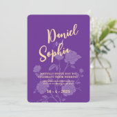 Boho bruiloft uitnodiging (Staand voorkant)