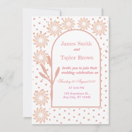 Boho bruiloft uitnodiging (Voorkant)