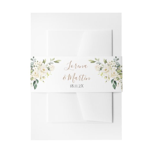 Boho bruiloft uitnodiging buik band uitnodigingen wikkel (Voorkant Voorbeeld)