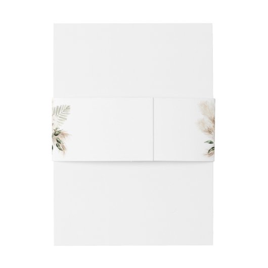 Boho bruiloft uitnodiging buik band uitnodigingen wikkel (Achterkant Voorbeeld)