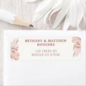 Boho bruiloft uitnodiging envelop retouradres etiket (Insitu)