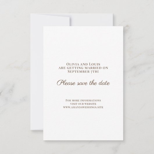 Boho bruiloft zonnebloem bewaar de datum kaart (Achterkant)