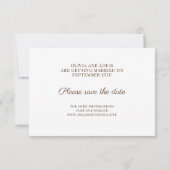 Boho bruiloft zonnebloem bewaar de datum kaart (Achterkant)