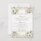 Boho Bruiloftdetails in het Spaans Bedankkaart (Voorkant)